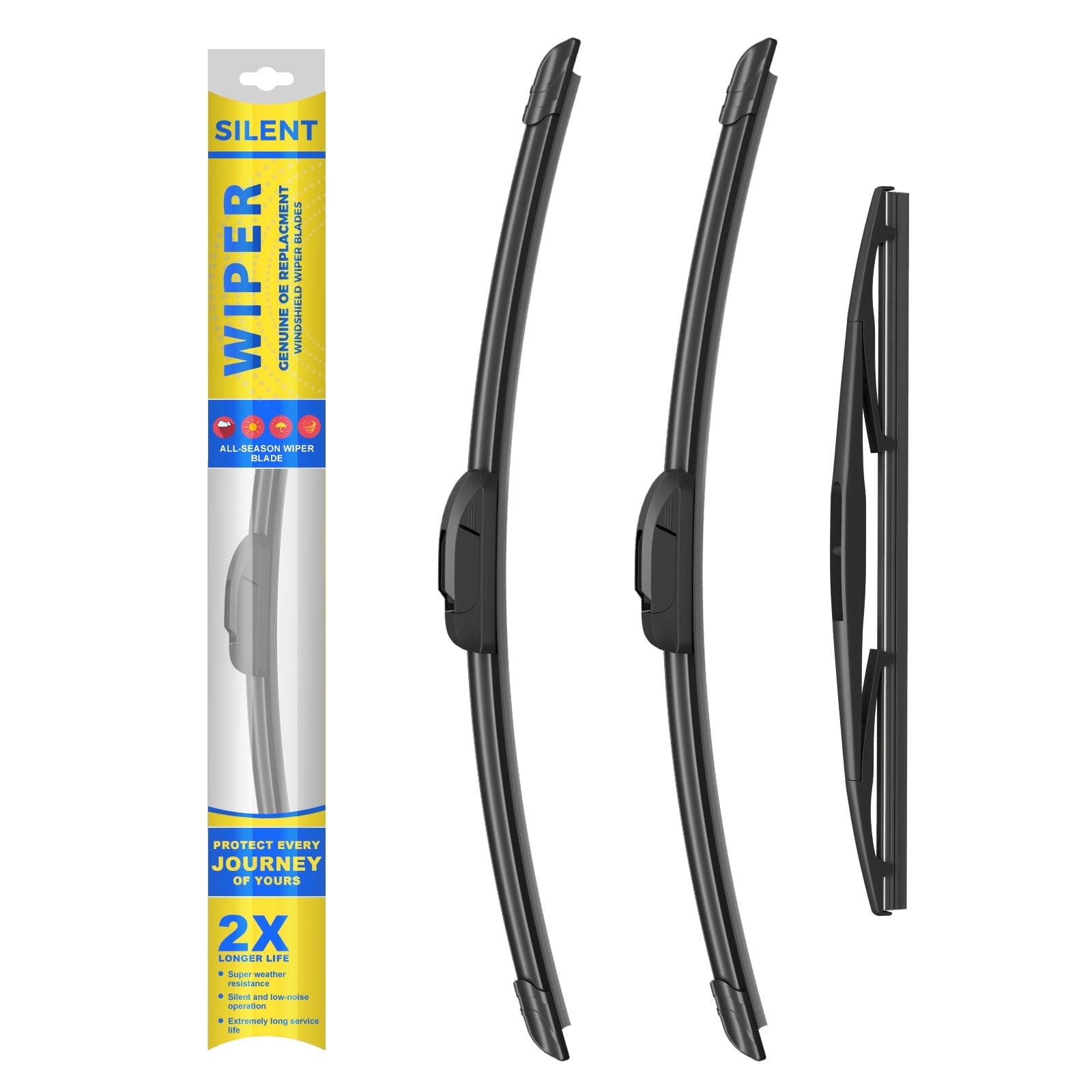 VYAOP Windshield Wipers Replacement for 2018-2024 Jeep Wrangler OEM Quality All Season Wiper Blades 16" 16" 12" (3 Pack)
