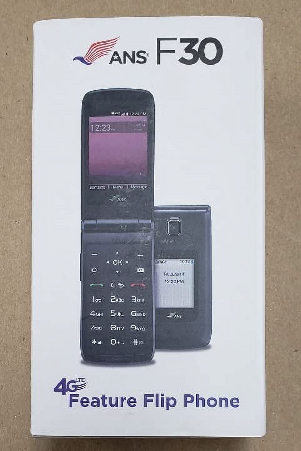 ANS F30 4G LTE Unlocked Flip Phone - Unlocked, Compatible with T-mobile & AT&T, Not Compatible with Verizon Nor Verizon MVNO's