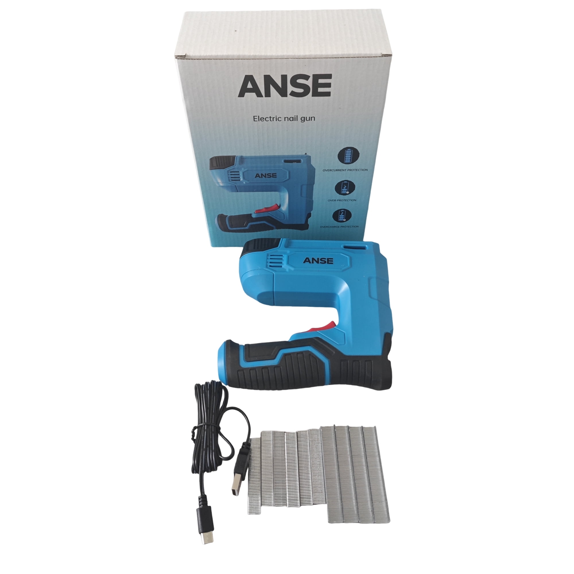 ANSE Electric nail gun Compact Cordless Electric Nail Gun for Home DIY & Woodworking