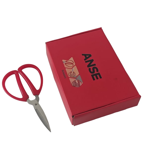ANSE Scissors Multi-Purpose Scissors with Red Handles, Stainless Steel Blades