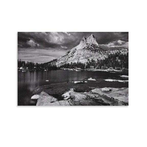 ANSEL ADAMS Cathedral Peak And Lake Wall Art Poster Gifts Bedroom Prints Home Decor Hanging Picture Canvas Painting Posters 16x24inch(40x60cm)