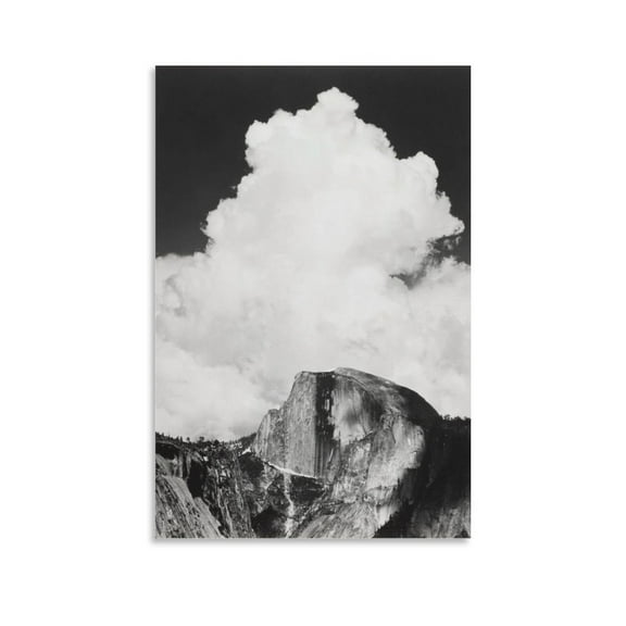 ANSEL ADAMS Half Dome Canvas Poster Wall Art Picture Prints Hanging Photo Gift Decor Home Posters Artworks 16x24inch(40x60cm)