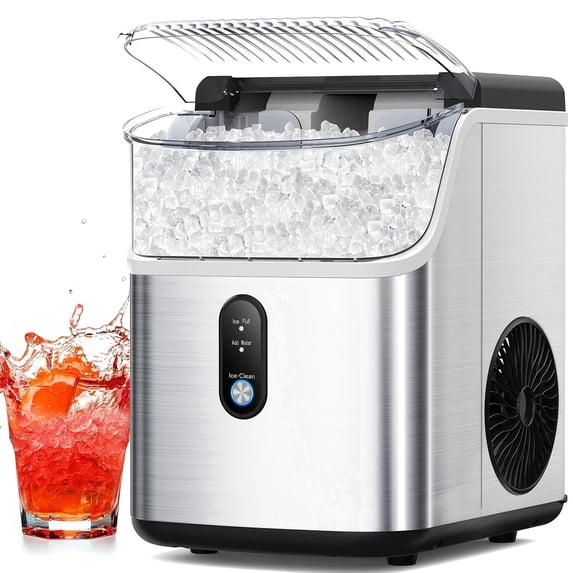 ANSFIL Nugget Ice Maker Countertop, 44.9lbs per Day Chewable Pebble ...