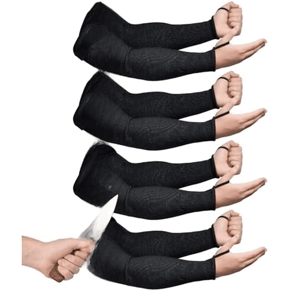 ANSI A9 Cut Resistant Arm Sleeves, Arm Protectors for Thin Skin and Bruising, Arm Guards for High Risk Work, for Construction, Auto Repair, Metalworking, Gardening, Pet Grooming