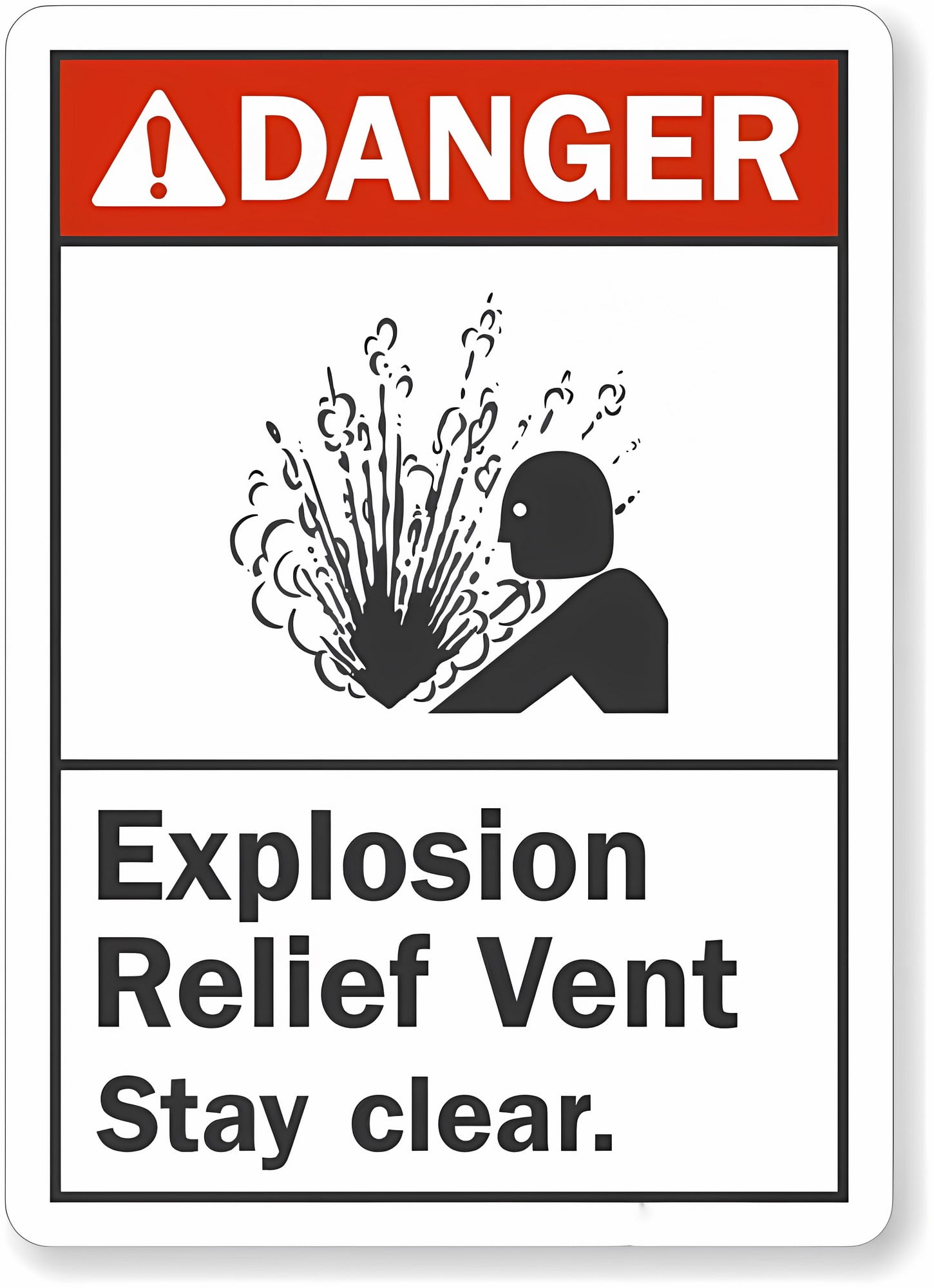 ANSI Danger Explosion Relief Vent Sign - 8