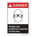 thumbnail image 1 of ANSI Danger Sign - Danger Eye Protection Required In This Area |  Aluminum Sign | Protect Your Business osha safety sign |  Made in the USA, 1 of 6