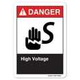 thumbnail image 1 of ANSI Danger Sign - High Voltage | Decal | Protect Your Business, Work Site, Warehouse & Shop Area osha safety sign |  Made in the USA, 1 of 6
