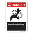 thumbnail image 1 of ANSI Danger Sign - Keep Hands Clear | Decal | Protect Your Business, Work Site, Warehouse & Shop Area osha safety sign |  Made in the USA, 1 of 6
