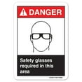 thumbnail image 1 of ANSI Danger Sign - Safety Glasses Required In This Area | Decal | Protect Your Business, Work Site, Warehouse osha safety sign |  Made in the USA, 1 of 6
