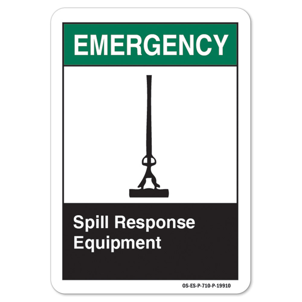 ANSI Emergency Sign - Spill Response Equipment | Decal | Protect Your ...