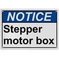 thumbnail image 1 of ANSI Horizontal Machine Safety Sign 8"x12" Weatherproof UV Resistant Indoor Outdoor Industrial Caution Danger Warning Sign (Stepper motor box), 1 of 7