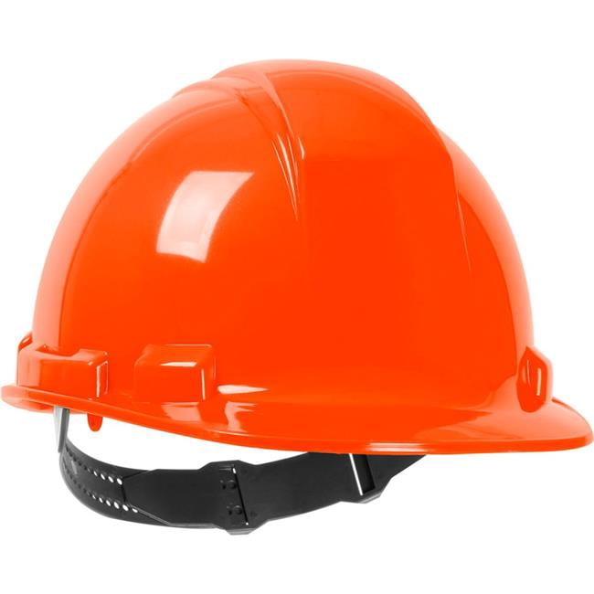 PIP Industries B3113517 Whistler Cap Style HDPE Shell 4-Point Textile Suspension & Pin-Lock Adjustment Hard Hat, Orange