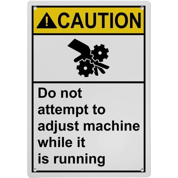 ANSI Vertical Machine Safety Sign 8