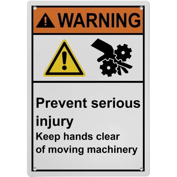 Machine Safety Sign Off ANSI Vertical Machine Safety Sign 8