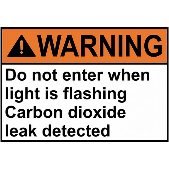 ANSI WARNING Do Not Enter When Light Is Flashing Carbon Gas Line Safety Metal Tin Sign 8"x12" - Flashing Light No Entry Sign