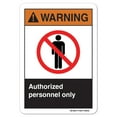 thumbnail image 1 of ANSI Warning Sign - Authorized Personnel Only | Decal | Protect Your Business, Work Site, Warehouse & Shop Area osha safety sign |  Made in the USA, 1 of 6