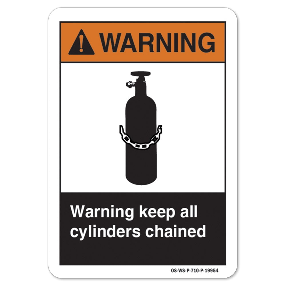 ANSI Warning Sign - Keep All Cylinders | Decal | Protect Your Business ...