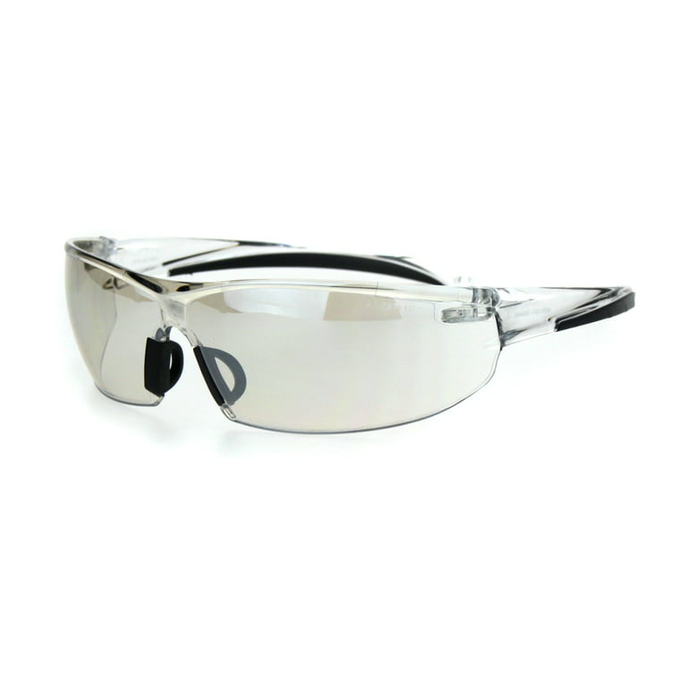 ANSI Z87.1 Warp Around Mens Shatterproof Safety Glasses U6 S Light Grey Tint