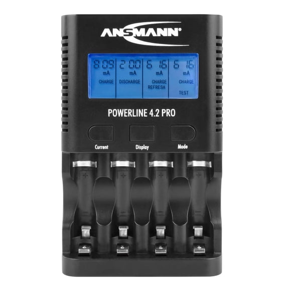 ANSMANN Battery Charger for 4 x AA/AAA NiMH Batteries - Charger with 5 Charging Programmes: Cha