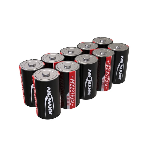 ANSMANN Industrial Alkaline Battery Mono Battery (Pack of 10) D pack 10