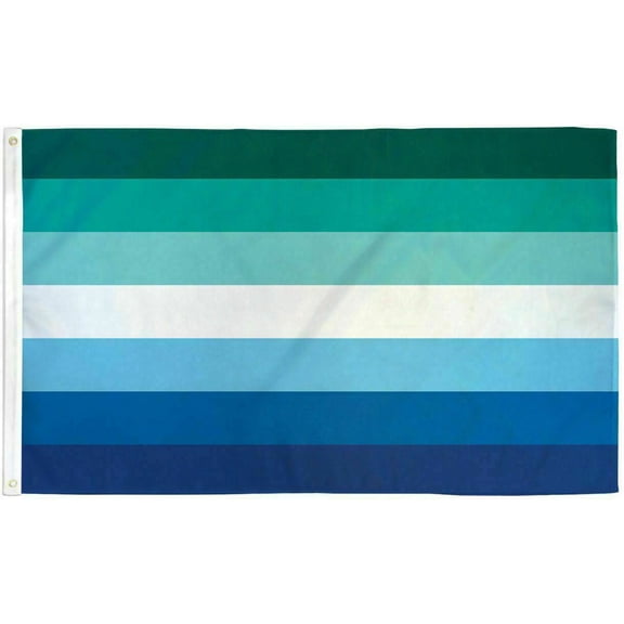 ANT Enterprises 3' x 5' 150 Denier Polyester Gay Male Rainbow Outdoor Flag, UV Resistant