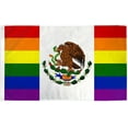 thumbnail image 1 of ANT Enterprises 3’ x 5’ Polyester Mexico Rainbow LGBTQIA Outdoor Flag and Banner, UV-Resistant, 1 of 2