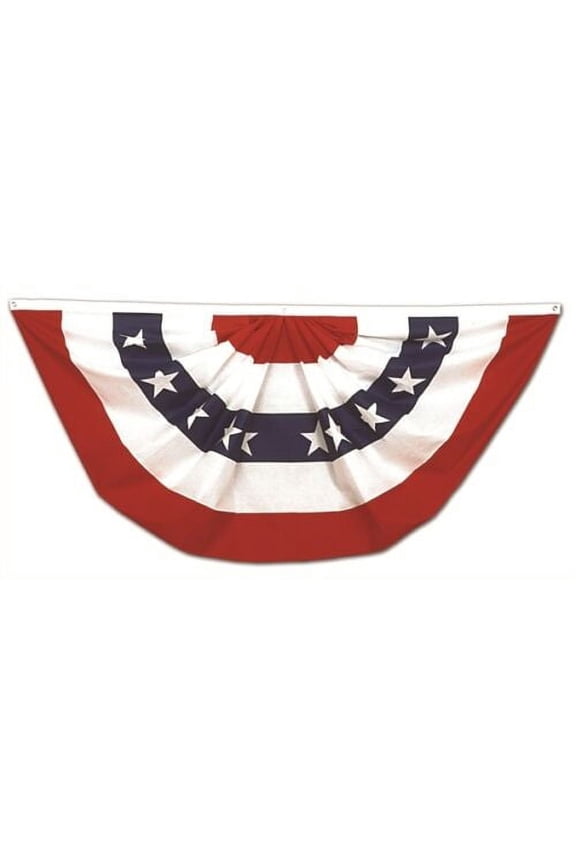 3' x 6' 100D Super Polyester USA Pleated Fan Outdoor Flag, UV Resistant