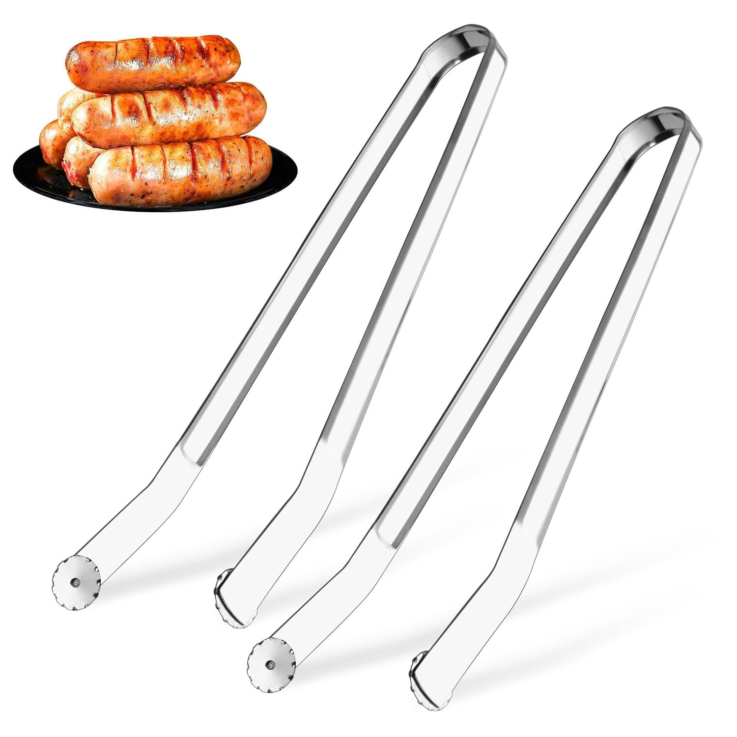 ANTAND BBQ Sausage Turning Tongs,2024 New Stainless Steel Dog Turning