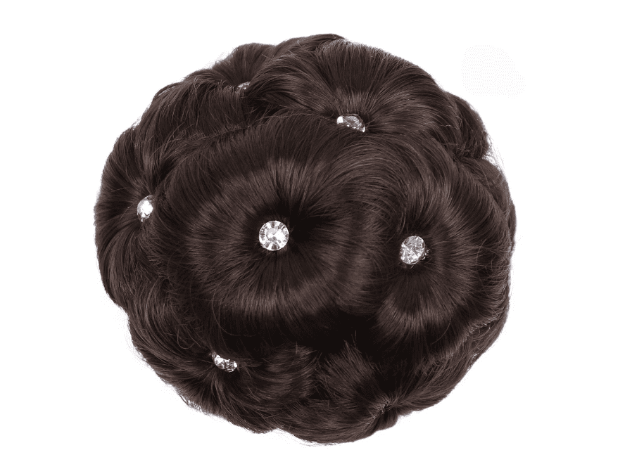 ANTBABA Wig Hair Clip in Fake Hair Bun for Women with Rhinestone ...