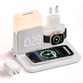 thumbnail image 1 of ANTBOOK Magnetic Charging Station Compatible for iPhone, Apple Watch, AirPods with Alarm Clock,Night Light Bedside White, 1 of 8