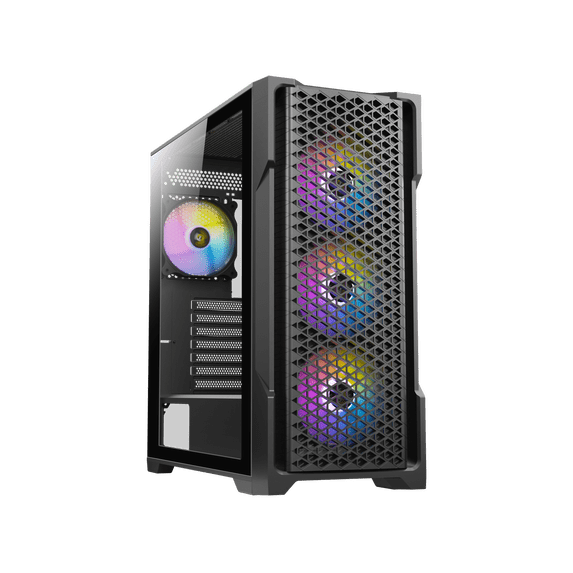 ANTEC AX Series AX90 Mid-Tower ATX Gaming Case, High-Airflow Mesh Front Panel, 4 x 120mm ARGB Fans Included, Tempered Glass Side Panels, 360mm Radiator Support