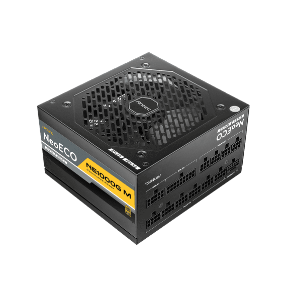 ANTEC NeoECO Series NE1000G M ATX3.0, 1000W Full Modular PSU, 80 PLUS Gold Certified, PCIE 5.0 Support, PhaseWave Design, Japanese Caps, Zero RPM Manager, Silent 120mm Fan
