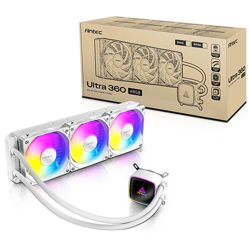 ANTEC Ultra 360 ARGB All-in-One Liquid Cooler, support Intel LGA 115X(1200)/1366/1700(1851)/20XX, AM3/AM4/AM5 (White)