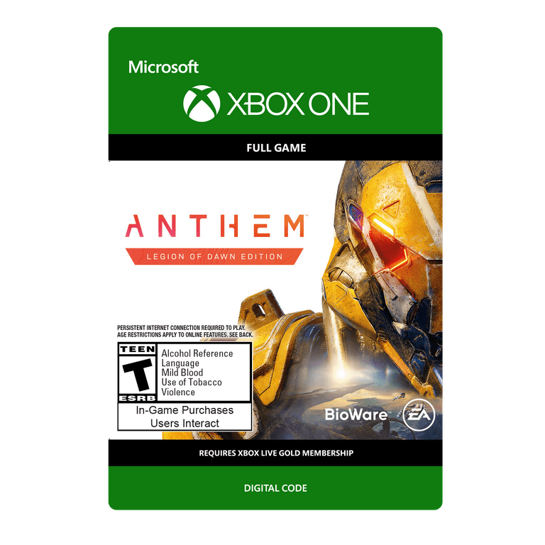 Anthem digital download xbox one discount