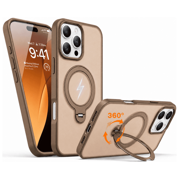 ANTHOUSE 360 Magnetic Stand for iPhone 17 Pro Max Case, Fit for MagSafe with Ring, 4X Mil-Grade Protection,Slim for iPhone 17 ProMax Case Ostand