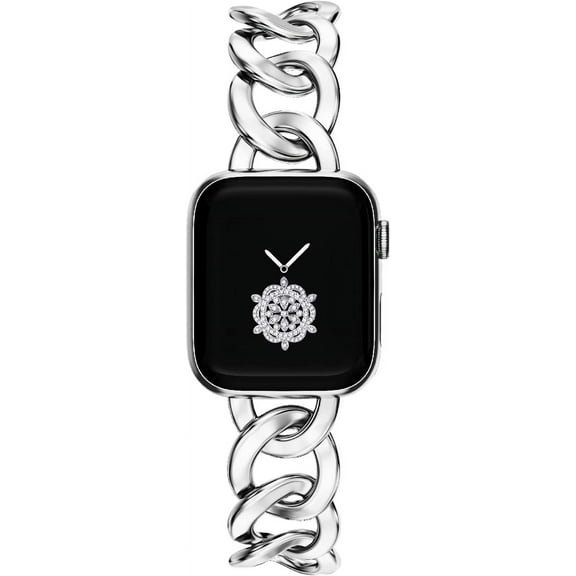 ANTHOUSE 42/44/45mm Gold Cool Chain Women Metal Smartwatch Band Compatible for Apple Watch Series 7/6/5/se/4/3/2/1 Man Adjustable Bracelet for Iwatch 7/6/5 Gifts for Her/Him