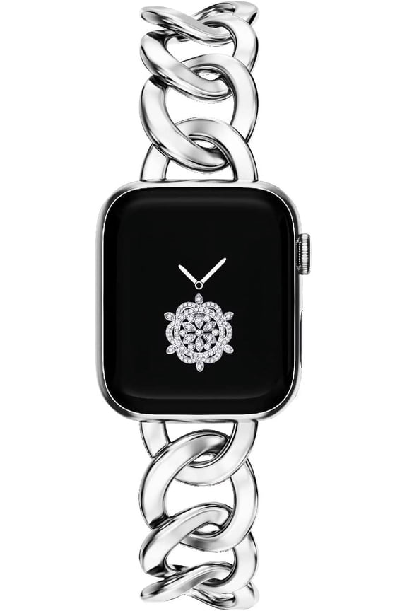 ANTHOUSE 42/44/45mm Gold Cool Chain Women Metal Smartwatch Band Compatible for Apple Watch Series 7/6/5/se/4/3/2/1 Man Adjustable Bracelet for Iwatch 7/6/5 Gifts for Her/Him