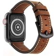 thumbnail image 1 of ANTHOUSE Compatible with Apple Watch Band 49mm 45 44 42mm 41 40 38mm Series Ultra 8 7 SE 6 5 4 3 2 1,Premium Soft Leather with 316L Stainless Steel Butterfly Buckle Replacement Straps for iwatch, 1 of 11