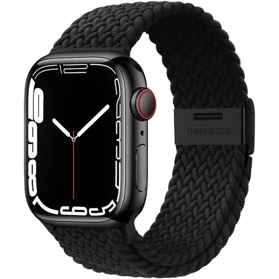 ANTHOUSE Compatible with Apple Watch Band 49mm 45mm 44mm 42mm,Stretchy Sport Solo Loop Strap with Adjustable Buckle,Elastic Nylon Braided Wristband for iWatch Series 8 7 6 SE 5 4 3 2 1