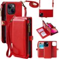 thumbnail image 1 of ANTHOUSE Compatible with iPhone 14 Pro Max Wallet Case, Zipper Case with RFID Blocking Card Holder Slots for Women Men, Magnetic Detachable Leather Cover with Wristlet Strap for iPhone 14 Pro Max, 1 of 7