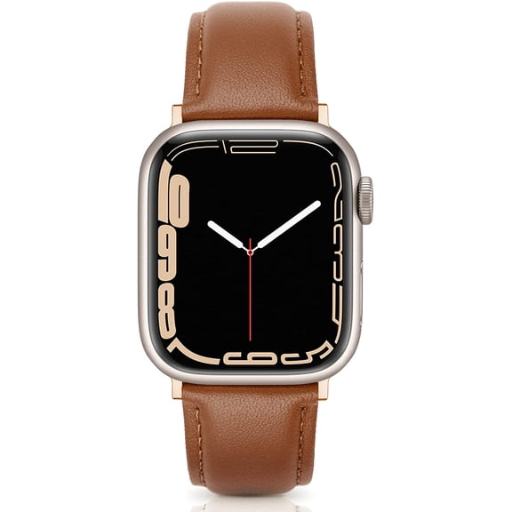 ANTHOUSE Leather Bands Compatible for Apple Watch Band 38mm 40mm 41mm, Genuine Leather Wristband Replacement Strap Compatible with Apple Watch Series 8 7 6 5 4 3 2 1, SE Sports