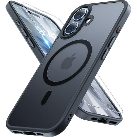 ANTHOUSE Magnetic for iPhone 17 Pro Max Case with Screen Protector [Compatible with MagSafe] Slim Thin Phone Case Military-Grade Protected for 17 ProMax Cover Bumper 6.9", Orange