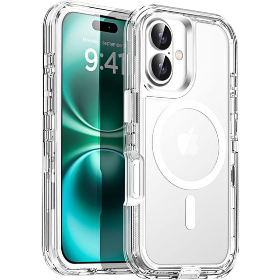 ANTHOUSE for iPhone 17 Pro Max Case Clear Compatible with MagSafe 3 in 1 Heavy Duty Drop Protection Full Body Rugged Shockproof/Dust Proof 3-Layer Military Protective Tough Durable Cover 6.9"_1