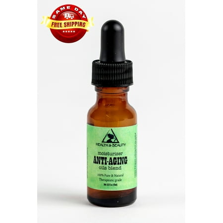 ANTI-AGING ORGANIC OILS BLEND FACIAL MOISTURIZER ANTI-WRINKLES 0.5 OZ GLASS DROP