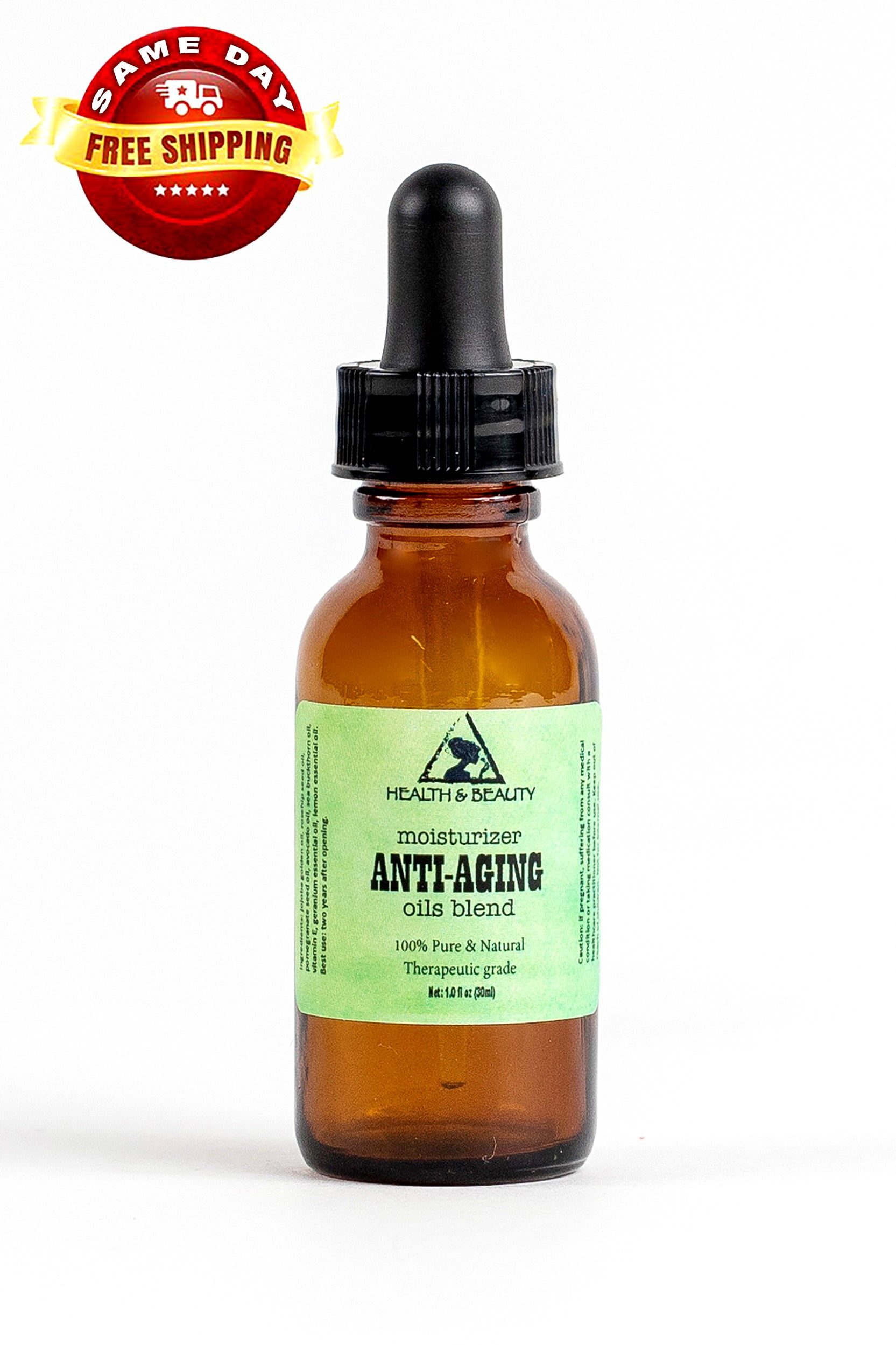 ANTI-AGING ORGANIC OILS BLEND FACIAL MOISTURIZER ANTI-WRINKLES 1 OZ GLASS DROPP