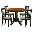 thumbnail image 1 of ANTI5-BLK-C 5 Pc Kitchen Table set-small Kitchen Table and 4 Kitchen Dining Chairs, 1 of 5