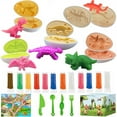 thumbnail image 1 of Playdough Dinosaur Eggs Sets, Easter Basket Stuffers for Toddler, Playdough Sets for Kids Ages 4-8, Easter Dino playdough Dinosaur Play Dough Eggs Molds Toys Gifts, 1 of 7