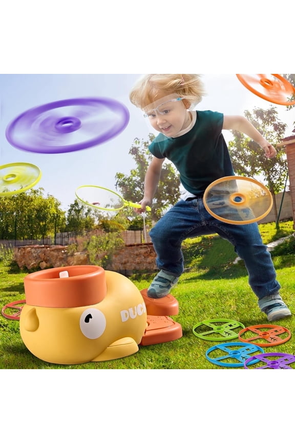 Outdoor Games Toys for Kids Ages 3-6 4-8, Flying Disc Launcher Outside Toys Yard Sports Games Gifts for 3 4 5 6 7 8 Year Old Boys Kids