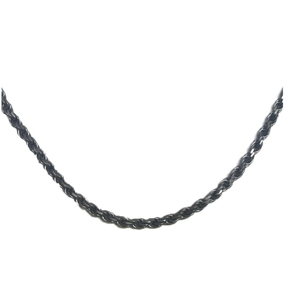 ANTIQUE VINTAGE OXIDIZED 3.5 MM ROPE CHAIN : 26"