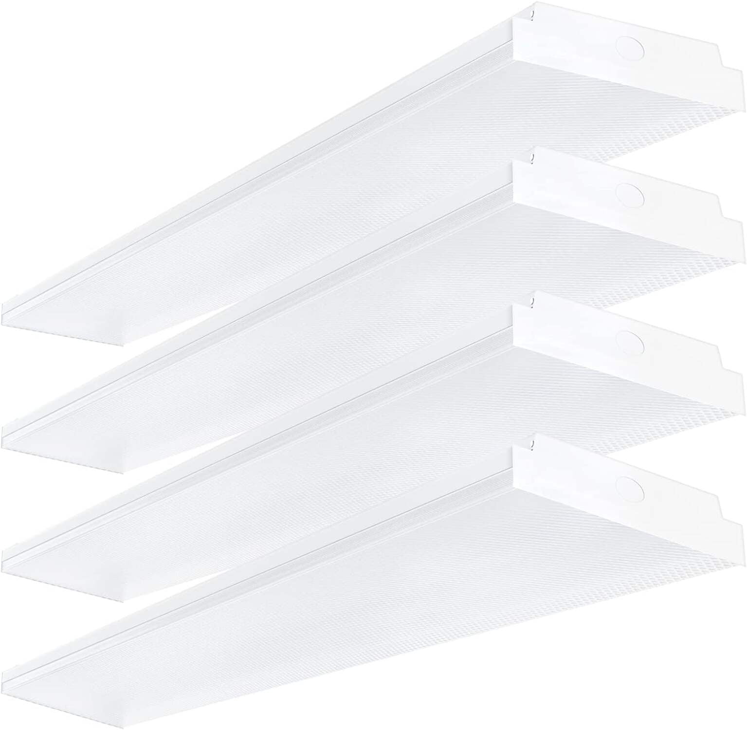 ANTLUX 4FT 40W LED Wraparound Shop Lights for Garage, 4 Pack